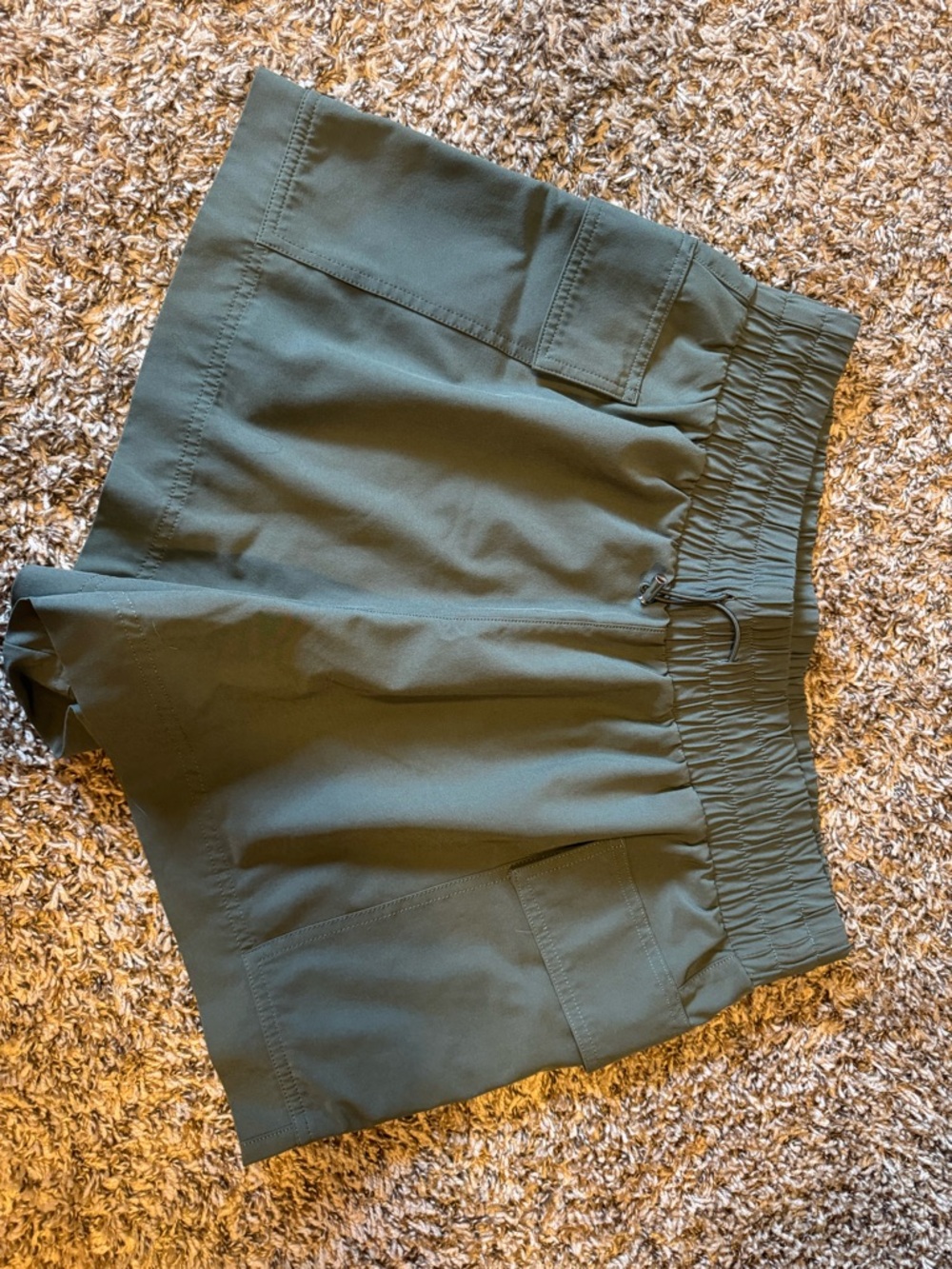 Abercrombie & Fitch Olive Green Cargo Pull-On Shorts